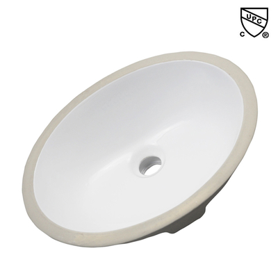Lavabo di un pezzo di forma di Undermount del bagno del lavandino della costruzione fine ovale della ceramica vetrificata