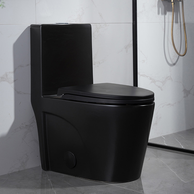 1,6 norma americana della toilette di un pezzo di Gpf Matt Black Dual Flush Elongated