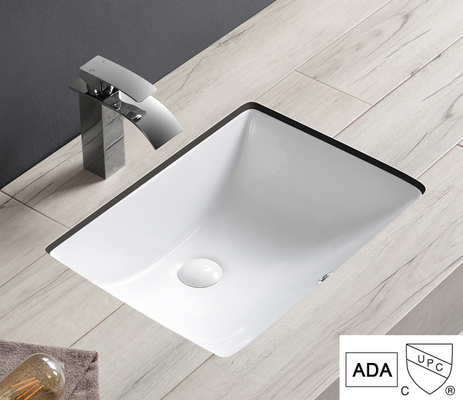 Curva molle di rettangolo di Ada Compliant Undermount Bathroom Sink dentro ceramico