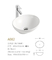 Lavabo ceramico ovale lucido ed elegante di Art Bathroom Sink Counter Top