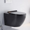 Fine morbida Seat di Hung Toilet Matt Black Wc della parete standard americana di un pezzo