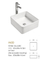 Il quadrato resistente della porcellana del lavabo della sporcizia modella il lavandino completo e pulito del bagno