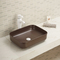 Il bagno liscio solido del ripiano affonda facile ceramico mantiene il lavabo rettangolare
