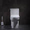 Altezza prolungata bianca fiancheggiata di un pezzo moderna di comodità del sedile rotondo della toilette